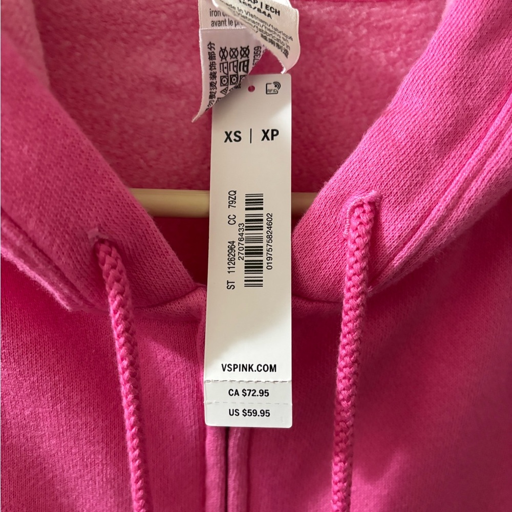 PINK Victoria's Secret Ombre Pink ladies sweatshirt XS BNWT - Picture 2 of 3
